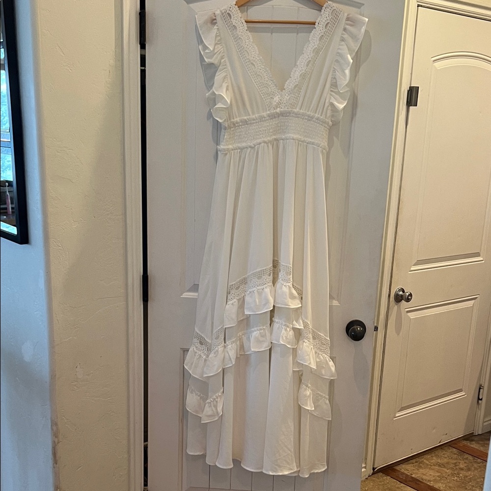 Baltic Born White Lace Detail Dress